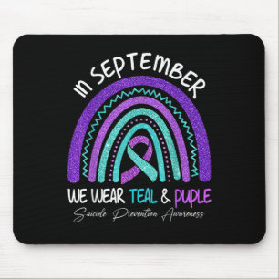 September Wir tragen Aquamarinen &amp; Lila Selbst Mousepad