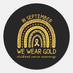 September Wir tragen Gold Childhood Cancer Awarene Runder Aufkleber