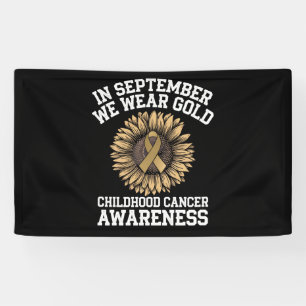 September Wir tragen Gold Kindheit Krebsbewusstsei Banner