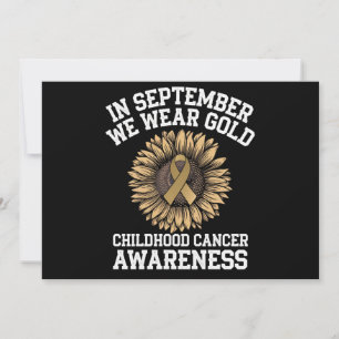 September Wir tragen Gold Kindheit Krebsbewusstsei Einladung