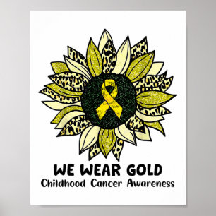 September Wir tragen goldene Sonnenblume Kinderkre Poster