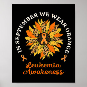 September Wir tragen orangefarbene Sonnenblumen Le Poster