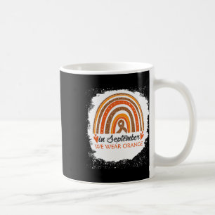 September Wir tragen Orangenbleichende Rainbow Leu Kaffeetasse