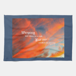 September Wolken mit Psalm 30:5 Geschirrtuch