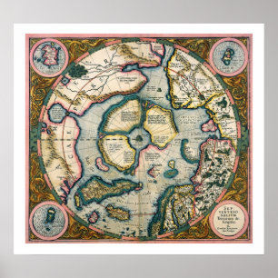 Septentrionalium terrarum descriptio, Karte des A Poster
