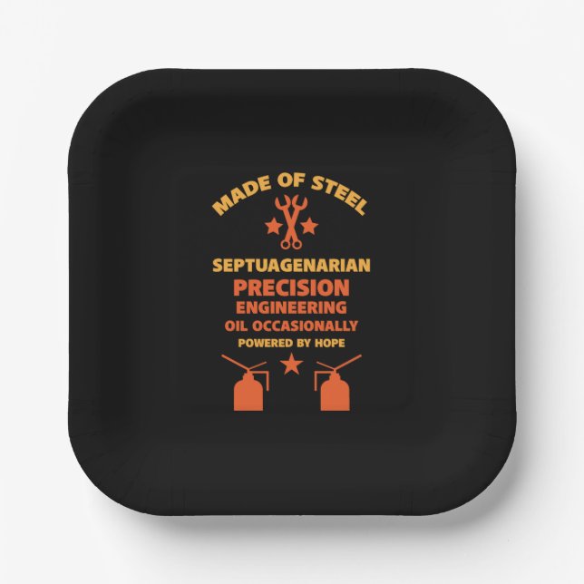 Septuagenismus Pappteller (Vorderseite)