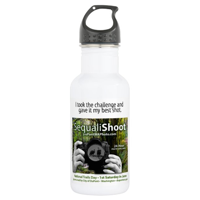 SequaliShoot Foto Challenge Edelstahlflasche (Vorderseite)