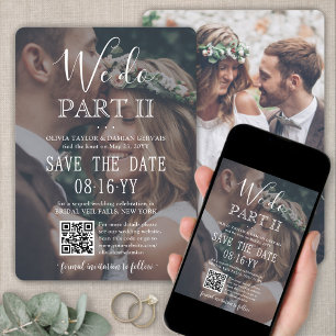 Sequel Wedding 2 Fotos & QR Overlay Wir machen Tei Save The Date