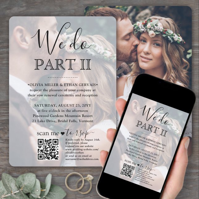 Sequel Wedding QR Code UAWG 2 Foto Wir machen Teil Einladung (Von Creator hochgeladen)