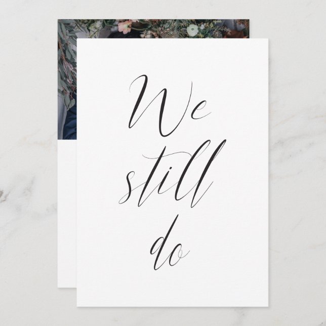 Sequel Wedding Reception wir machen noch Foto Einladung (Vorne/Hinten)