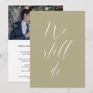 Sequel Wedding Sage Green wir noch Foto Einladung
