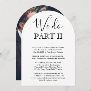 Sequel Wedding We Do Part II Elegantes modernes Fo Einladung