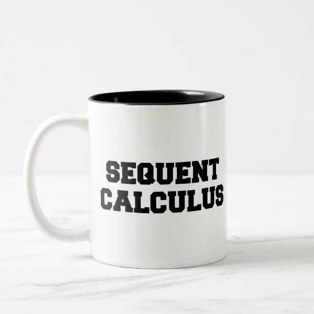 Sequent Kalkül-Tasse Zweifarbige Tasse (Links)
