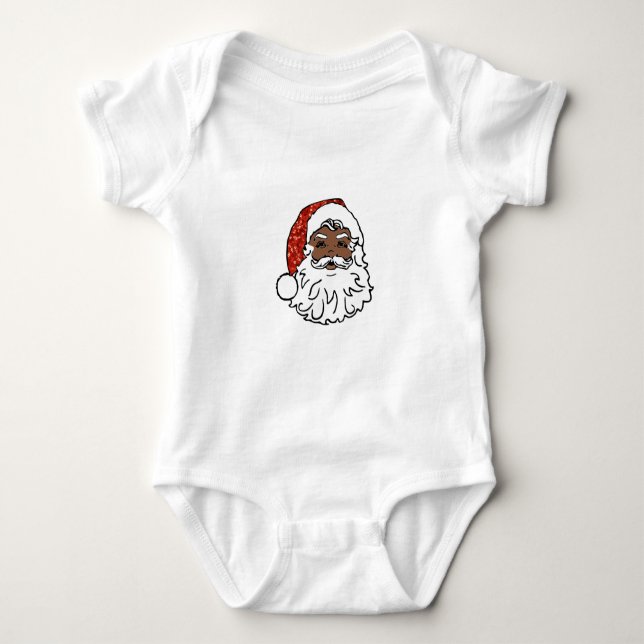 Sequenzen aus schwarzen Santa-Claus Baby Strampler (Vorderseite)
