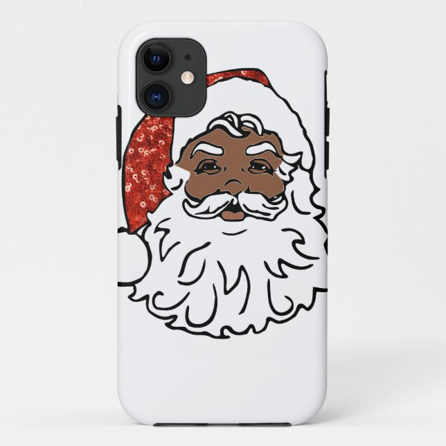 Sequenzen aus schwarzen Santa-Claus Case-Mate iPhone Hülle (Rückseite)