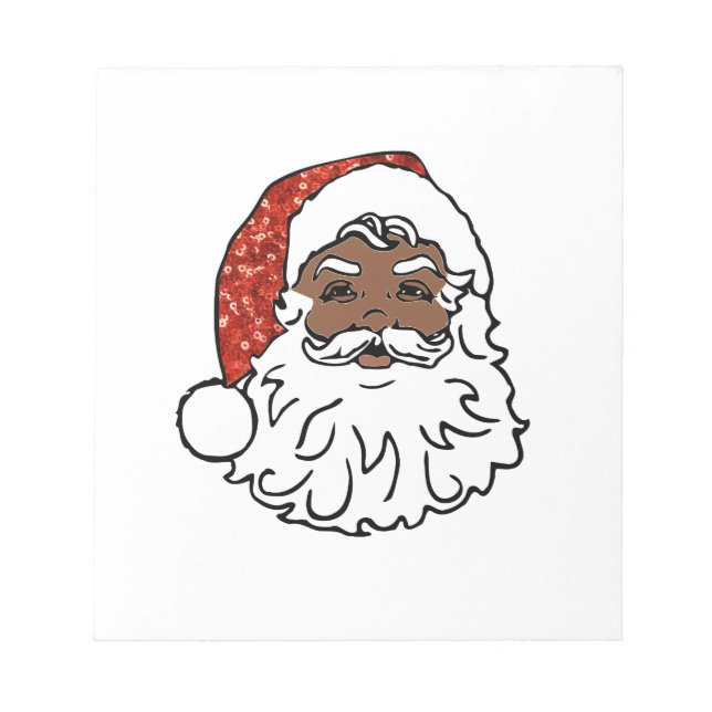 Sequenzen aus schwarzen Santa-Claus Notizblock (Vorderseite)