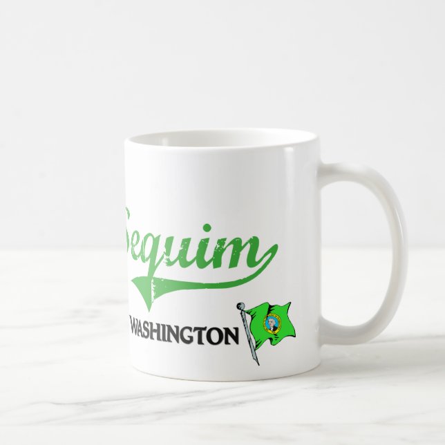 Sequim Washington Stadt-Klassiker Tasse (Rechts)