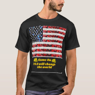 Sequin American Flag T - Shirt