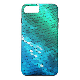 Sequin-blaues Grün-aquamarine GlitzerGlitz Ombre Case-Mate iPhone Hülle