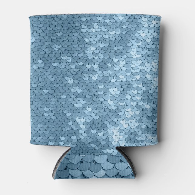 Sequin Fabric: Sky Blue Shimmer. Dosenkühler (Vorderseite)