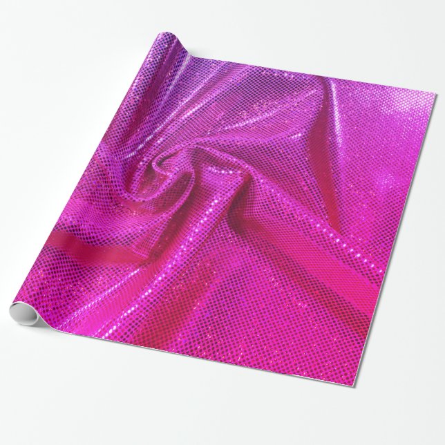 Sequin funkelnder Glitzer sieht pink magenta aus Geschenkpapier (Ungerollt)