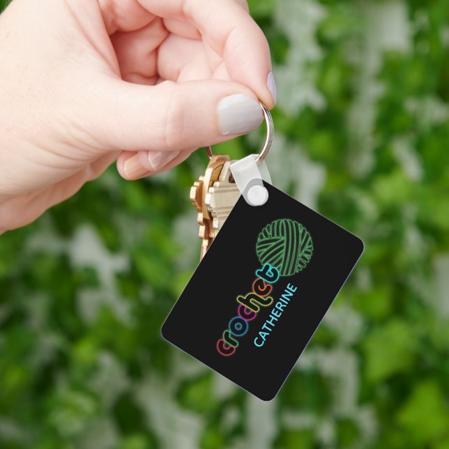 Sequin Glow Crochet Schlüsselanhänger (Hand)