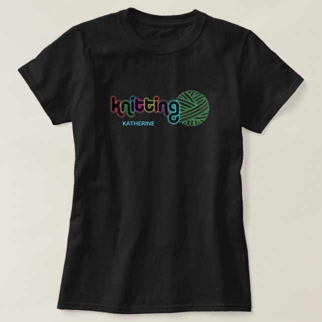 Sequin Glow Knitting T-Shirt (Design vorne)