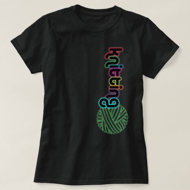 Sequin Glow Knitting T-Shirt (Design vorne)
