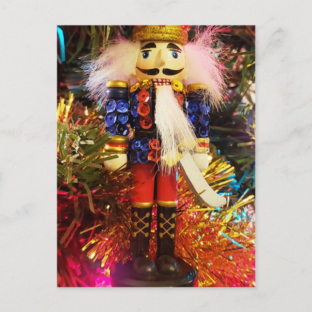 Sequin Nutcracker Soldatenschmuck Postkarte (Vorderseite)