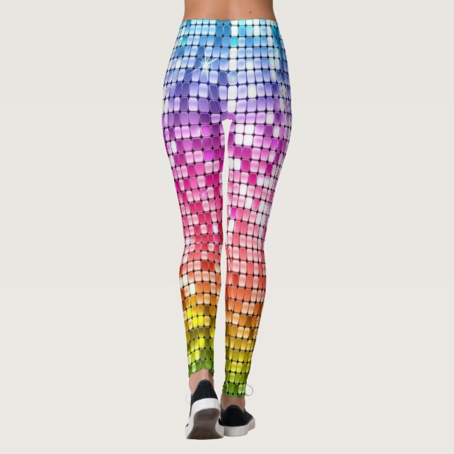 Sequin-Regenbogen-Flaggen-Heirat-Gleichheits-Gay Leggings (Rückseite)