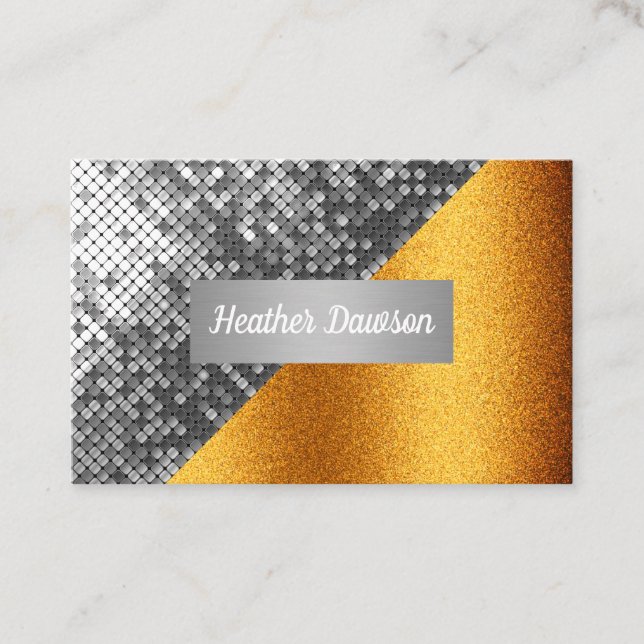 Sequin und Glitzer Visitenkarte (Vorderseite)