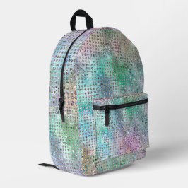 Sequins Funkelnd Imitate in mehrfarbigen Farben Bedruckter Rucksack