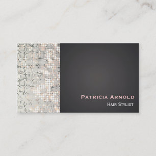 Sequins Glitzer Glam Glitzy Black Business Card Visitenkarte