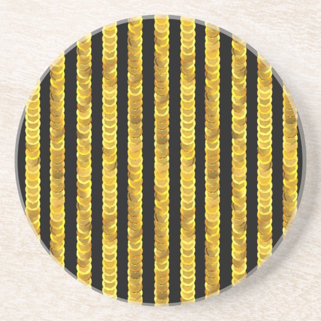 Sequins Muster, Perlen, Rhinestone, 3D Mode. Getränkeuntersetzer (Vorne)