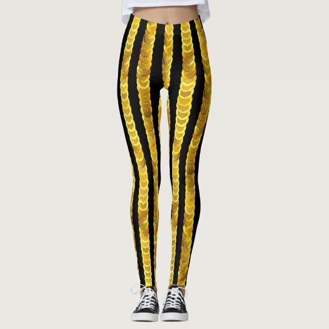 Sequins Muster, Perlen, Rhinestone, 3D Mode. Leggings (Vorderseite)