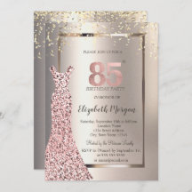 Sequins Rose Gold Dress Ivory 85. Geburtstag