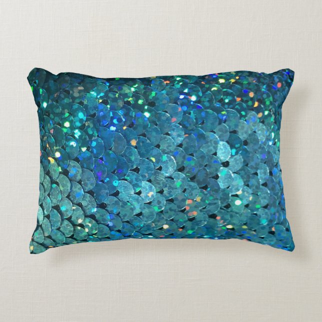 Sequins Sparkle: Makro Abstrakter Hintergrund Dekokissen (Vorderseite)