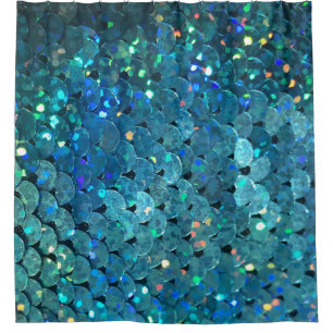 Sequins Sparkle: Makro Abstrakter Hintergrund Duschvorhang