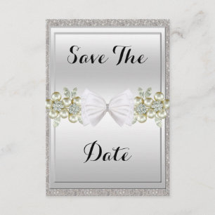 Sequins u. Blumenedelstein-Glitzer-Bogen Save the Save The Date