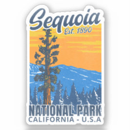 Sequoia National Park CA Instituted 1890 Aufkleber