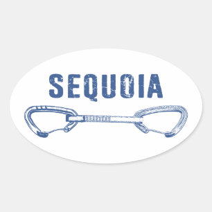Sequoia National Park Kletter-Quickdraw Ovaler Aufkleber