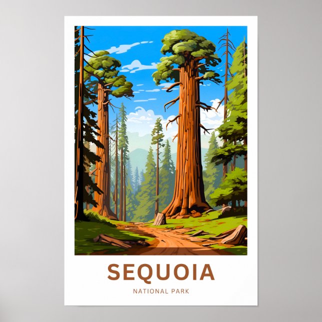 Sequoia National Park Travel Print Poster (Vorne)