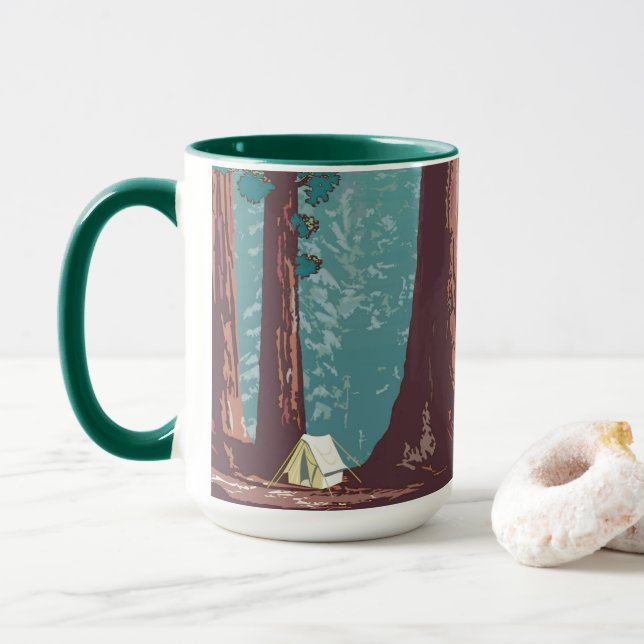 Sequoia National Park Zelt Camping Tasse (Mit Donut)