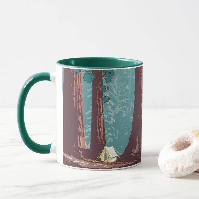 Sequoia National Park Zelt Camping Tasse (Mit Donut)