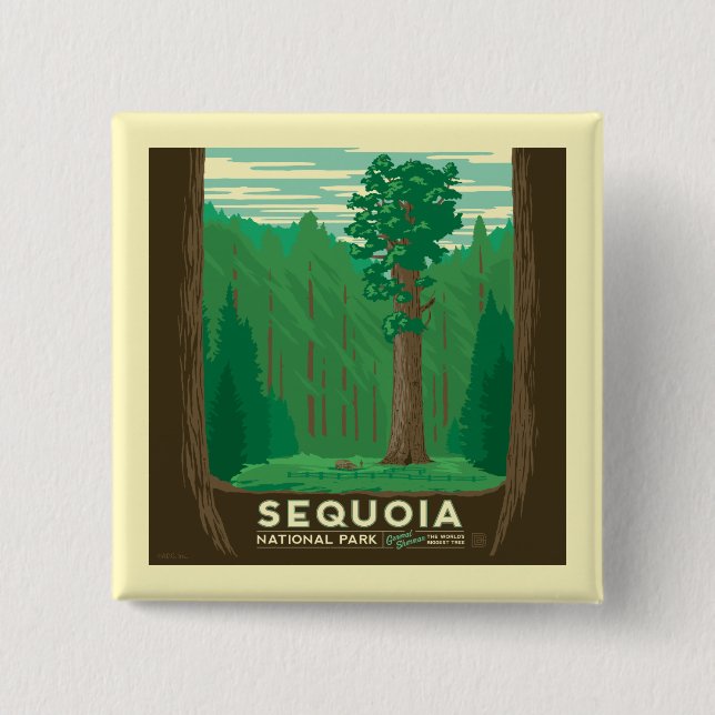 Sequoia-Nationalpark Button (Vorderseite)