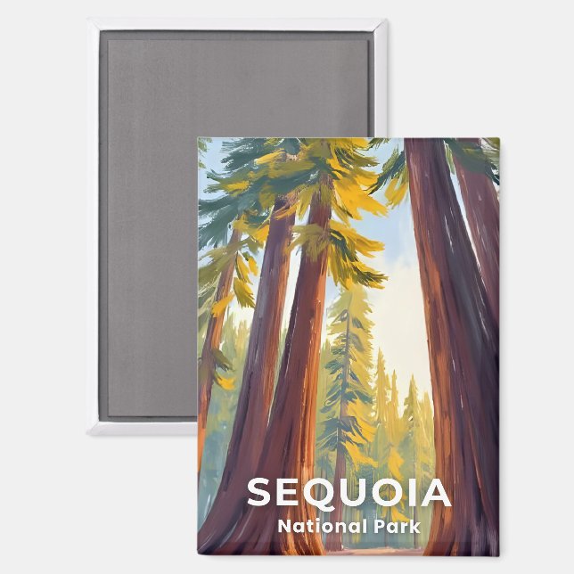 Sequoia-Nationalpark | California Travel Magnet (Vorderseite/Rückseite)