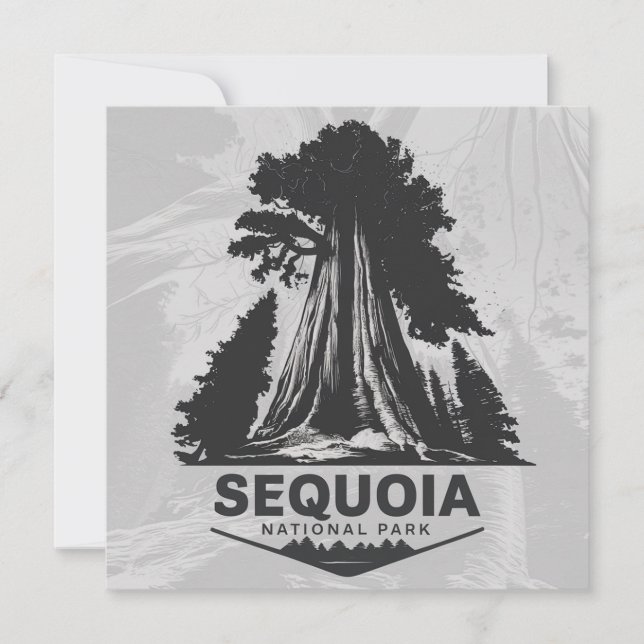 Sequoia-Nationalpark Feiertagskarte (Vorderseite)
