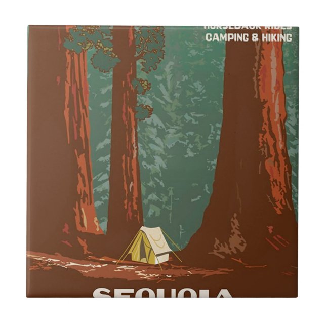 Sequoia-Nationalpark Fliese (Vorderseite)