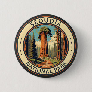 Sequoia Nationalpark Illustration Button