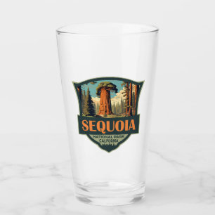 Sequoia Nationalpark Illustration Retro Glas